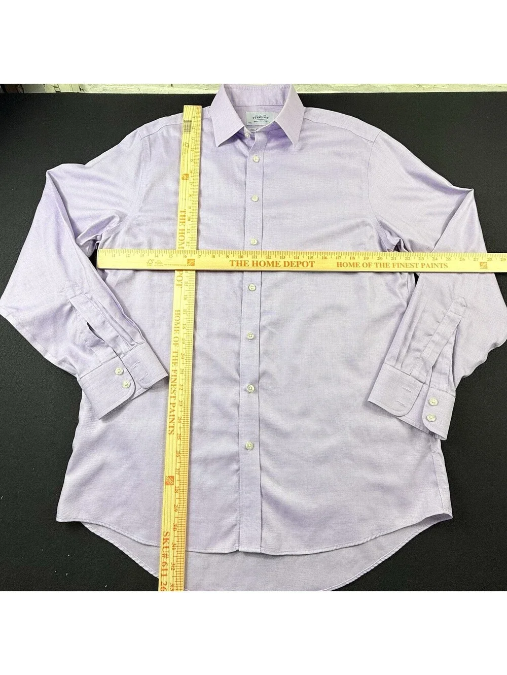 Charles Tyrwhitt Men's Classic Fit Purple Non-Iron Dress Shirt 16/35